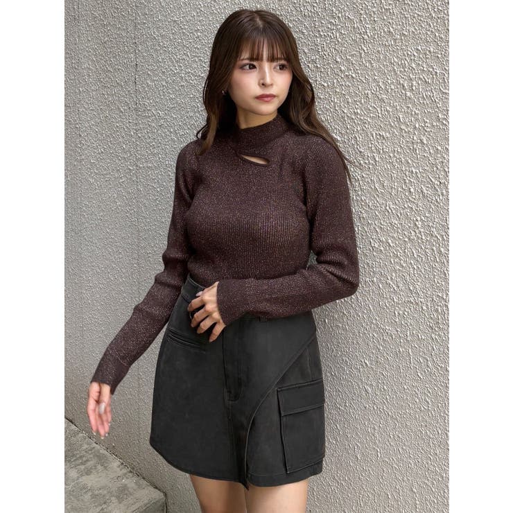 クロスリブニット[品番：MKSW0067391]｜MURUA（ムルーア）｜レディース