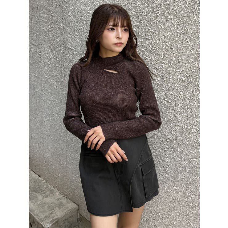 クロスリブニット[品番：MKSW0067391]｜MURUA（ムルーア）のレディース