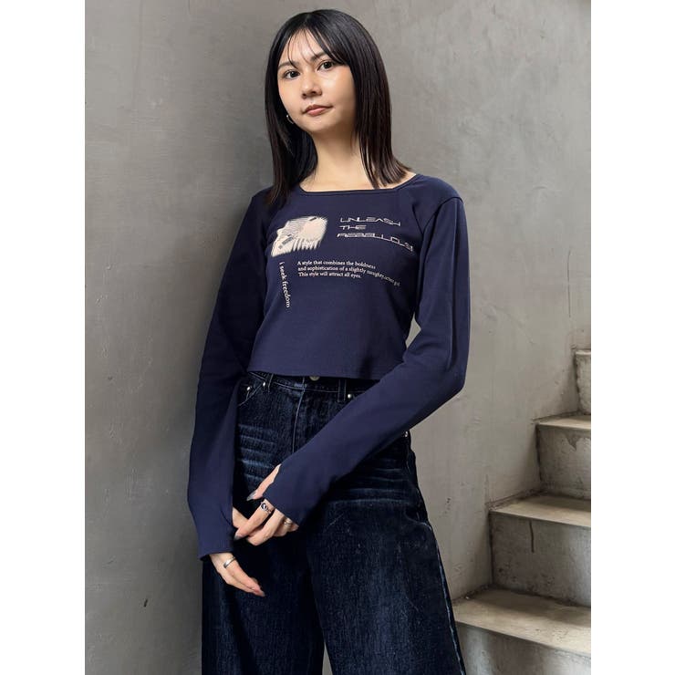 クロップドメッセージトップス | MURUA | 詳細画像17 