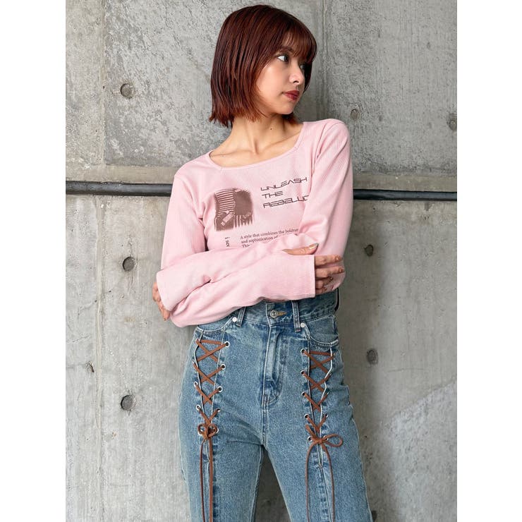 クロップドメッセージトップス | MURUA | 詳細画像20 