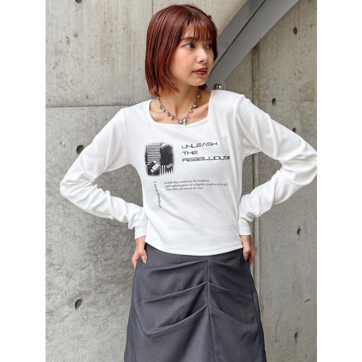 クロップドメッセージトップス | MURUA | 詳細画像26 