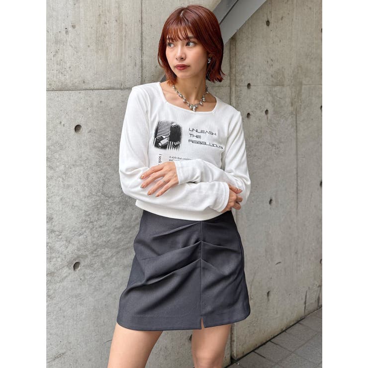 クロップドメッセージトップス | MURUA | 詳細画像27 