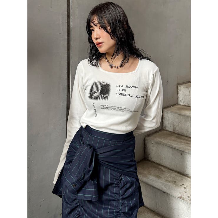 クロップドメッセージトップス | MURUA | 詳細画像31 