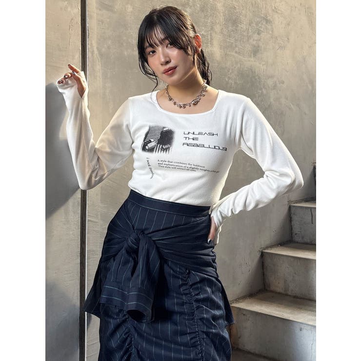 クロップドメッセージトップス | MURUA | 詳細画像32 