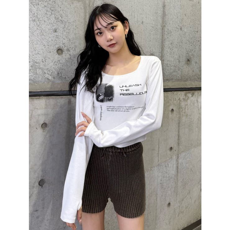 クロップドメッセージトップス | MURUA | 詳細画像36 