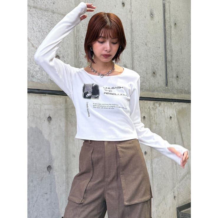 クロップドメッセージトップス | MURUA | 詳細画像40 