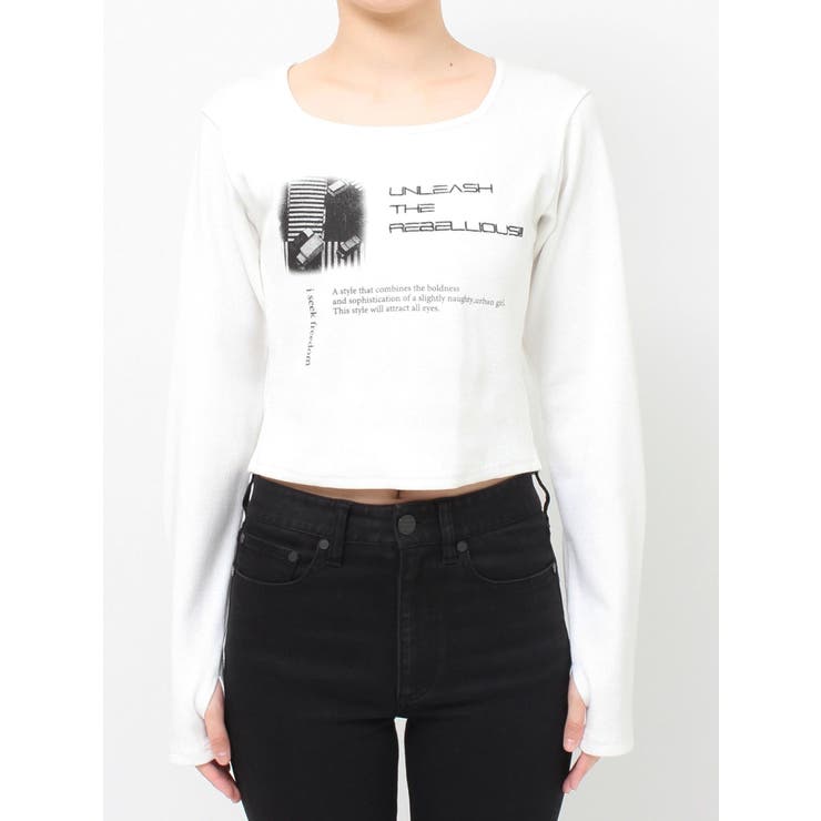 クロップドメッセージトップス | MURUA | 詳細画像43 