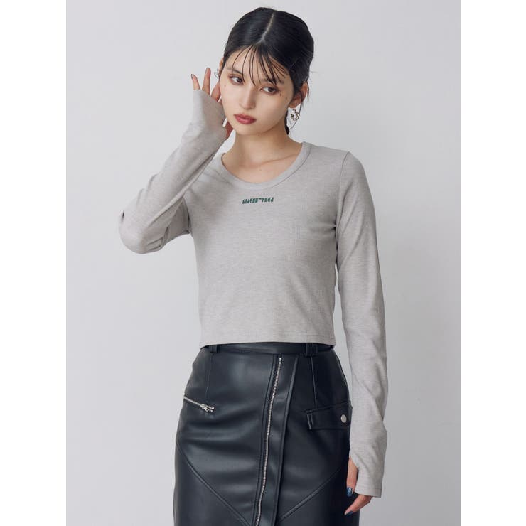 ロゴラメテレコトップス | MURUA | 詳細画像16 