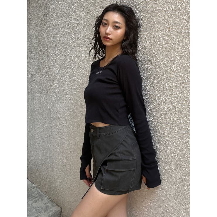 ロゴラメテレコトップス | MURUA | 詳細画像25 