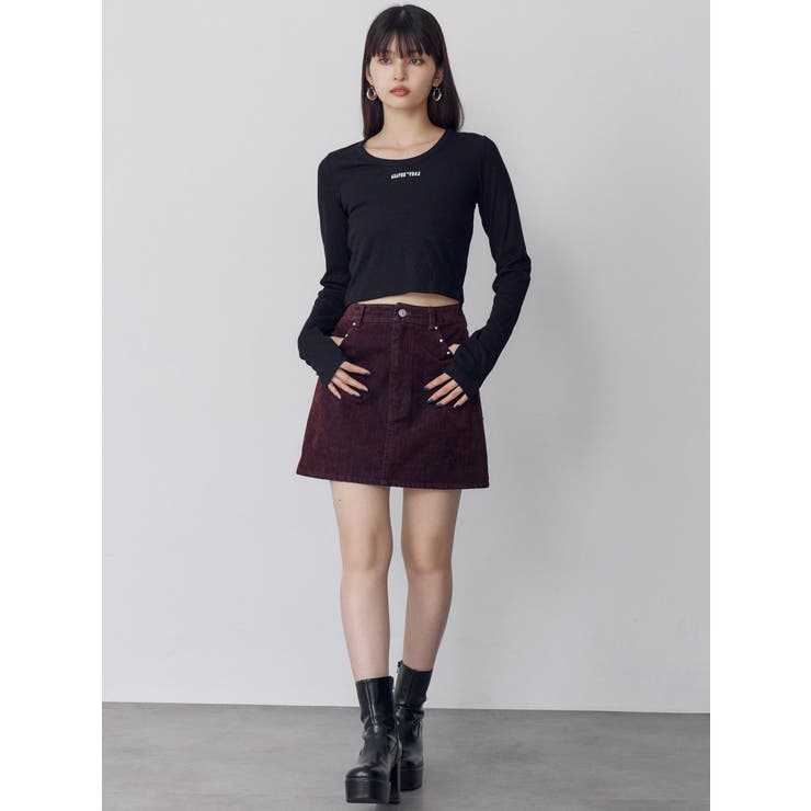 ロゴラメテレコトップス[品番：MKSW0066968]｜MURUA（ムルーア）の