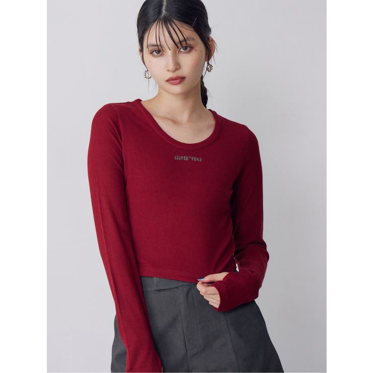 レッド | ロゴラメテレコトップス | MURUA