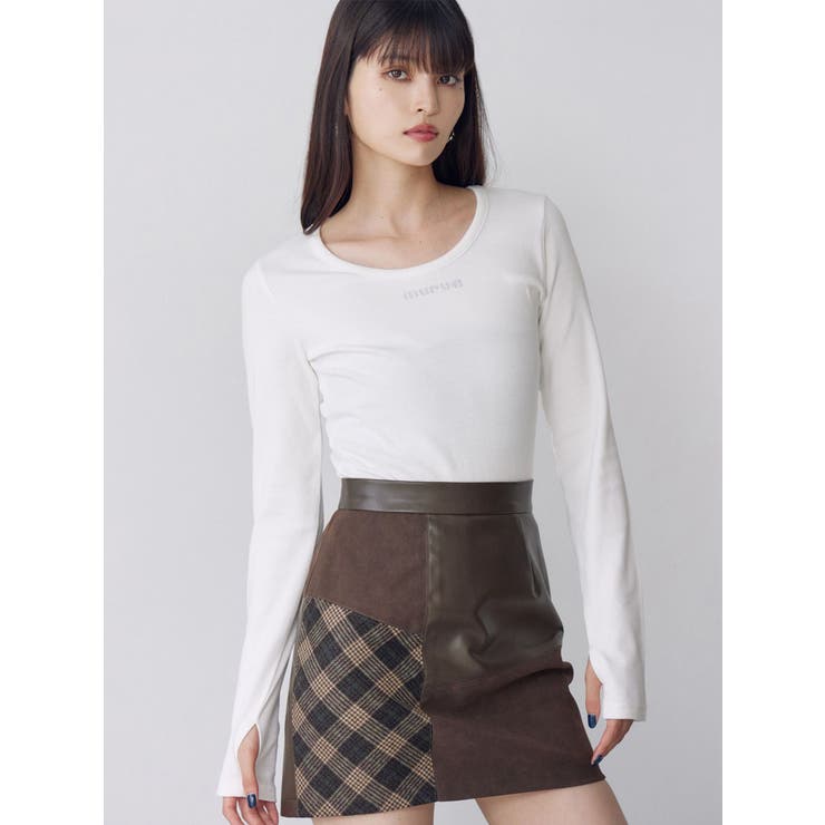 ホワイト | HOTFIXロゴテレコトップス | MURUA