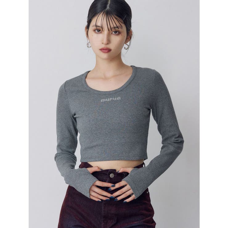 グレー | HOTFIXロゴテレコトップス | MURUA