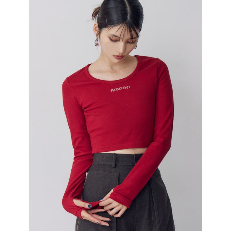 レッド | HOTFIXロゴテレコトップス | MURUA