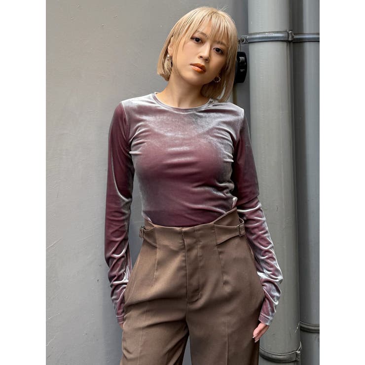 シャンブレーベロアトップス | MURUA | 詳細画像15 