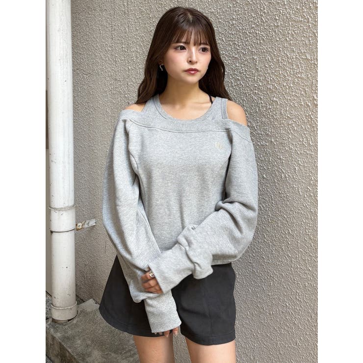 タンクレイヤードスウェットトップス | MURUA | 詳細画像2 