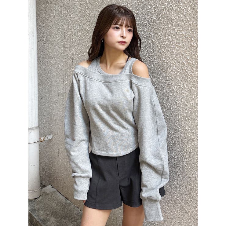 タンクレイヤードスウェットトップス | MURUA | 詳細画像9 