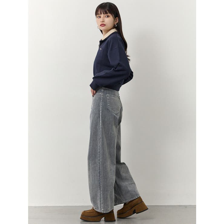 シャツレイヤードハーフジップスウェット | MURUA | 詳細画像12 