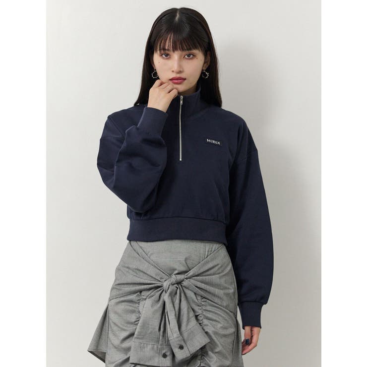 シャツレイヤードハーフジップスウェット | MURUA | 詳細画像18 