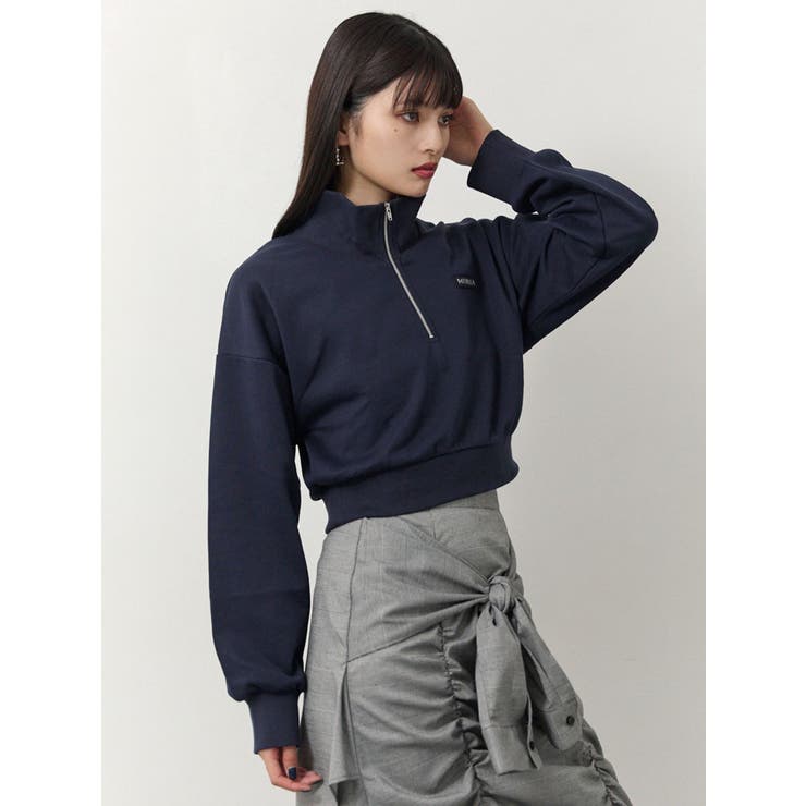 シャツレイヤードハーフジップスウェット | MURUA | 詳細画像19 