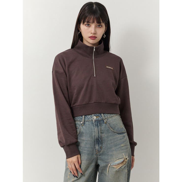 シャツレイヤードハーフジップスウェット | MURUA | 詳細画像21 