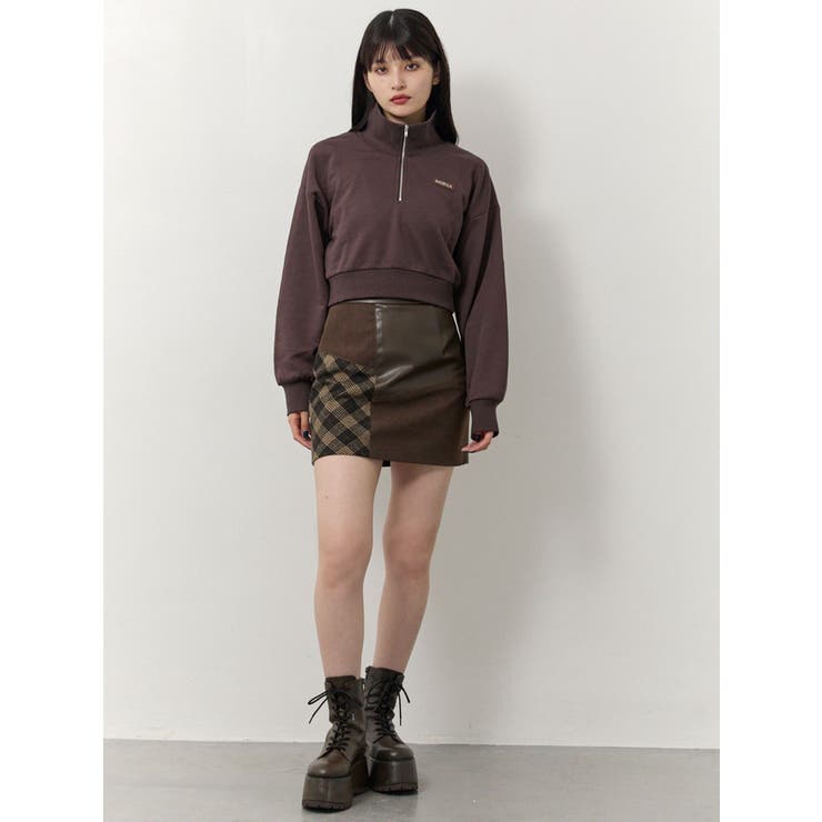 シャツレイヤードハーフジップスウェット | MURUA | 詳細画像28 