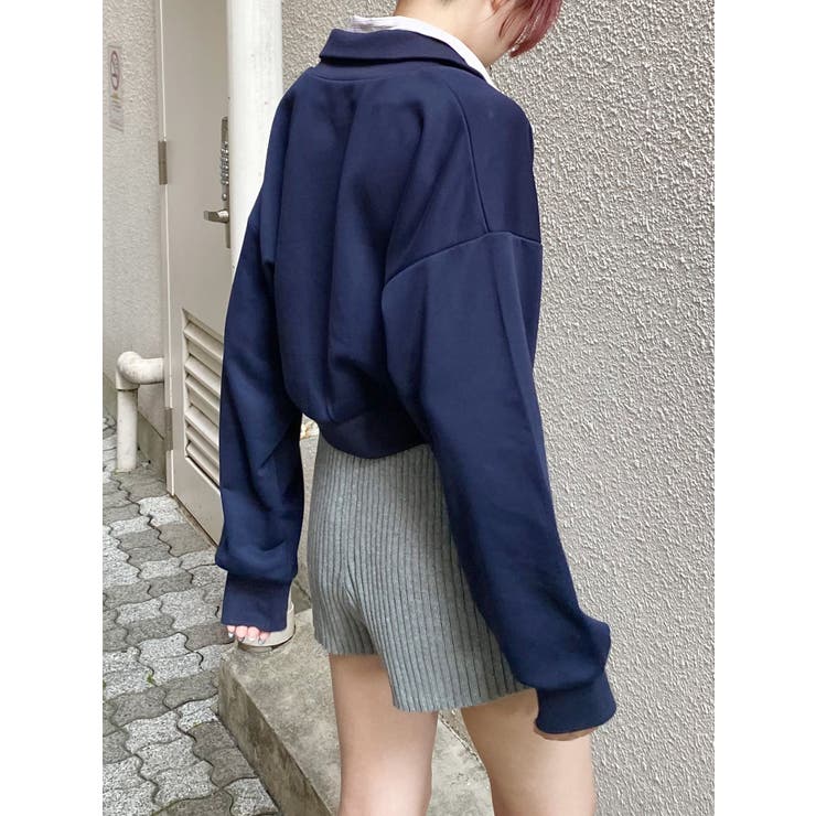 シャツレイヤードハーフジップスウェット | MURUA | 詳細画像31 