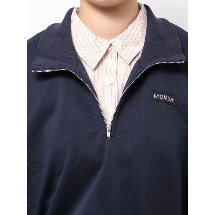 シャツレイヤードハーフジップスウェット | MURUA | 詳細画像37 