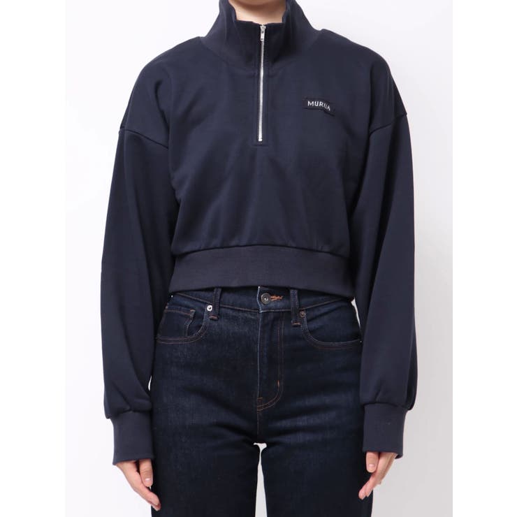 シャツレイヤードハーフジップスウェット | MURUA | 詳細画像43 