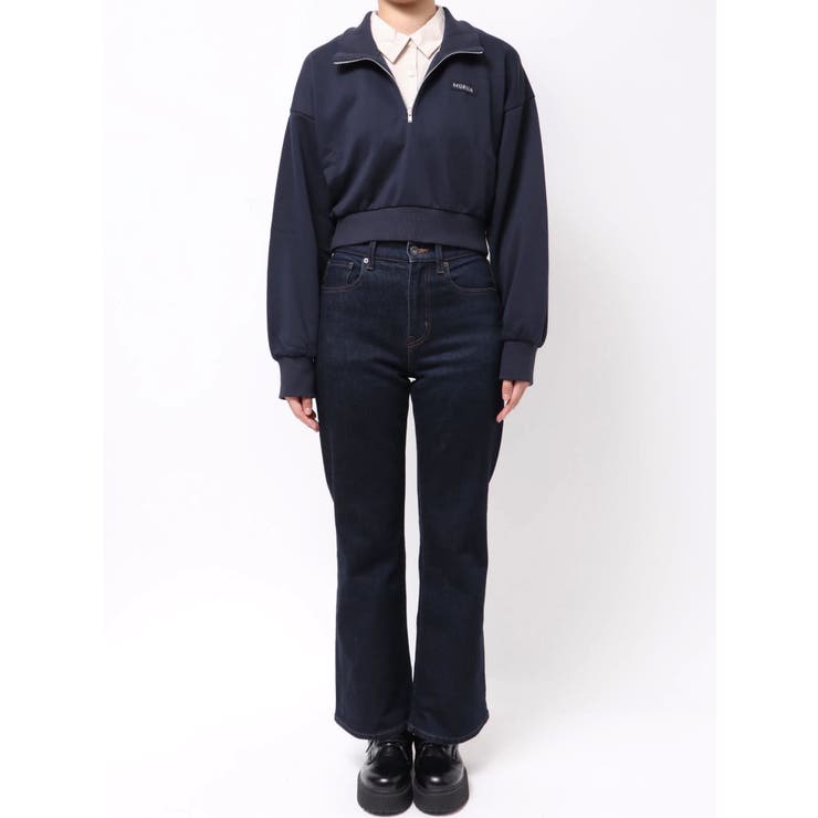 シャツレイヤードハーフジップスウェット | MURUA | 詳細画像44 