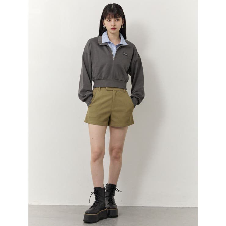 シャツレイヤードハーフジップスウェット | MURUA | 詳細画像8 