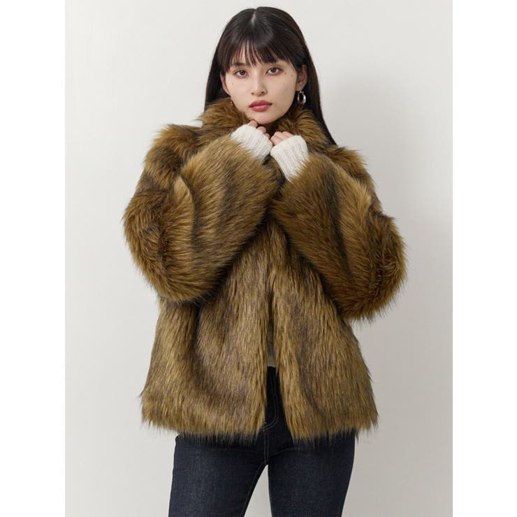 フェイクファーラインジャガードコート | MURUA | 詳細画像10 