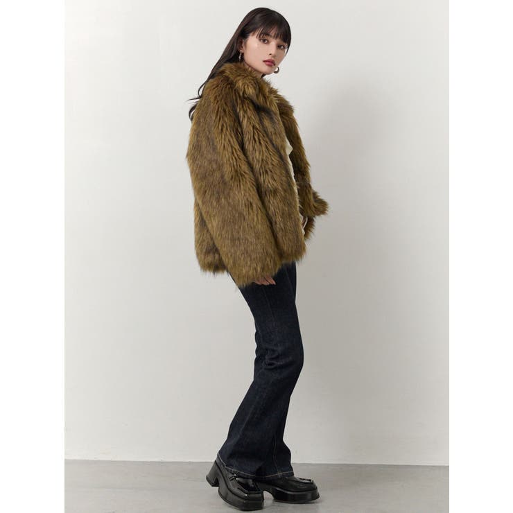 フェイクファーラインジャガードコート | MURUA | 詳細画像13 