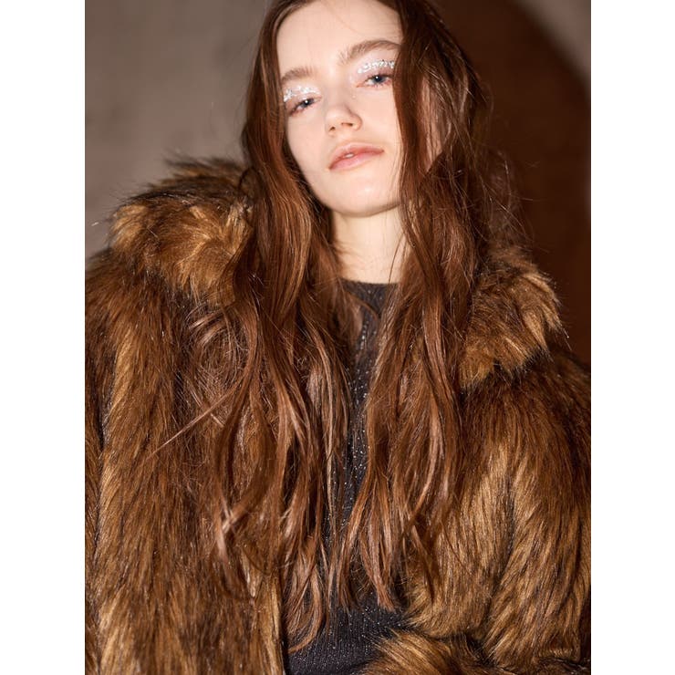 フェイクファーラインジャガードコート | MURUA | 詳細画像34 