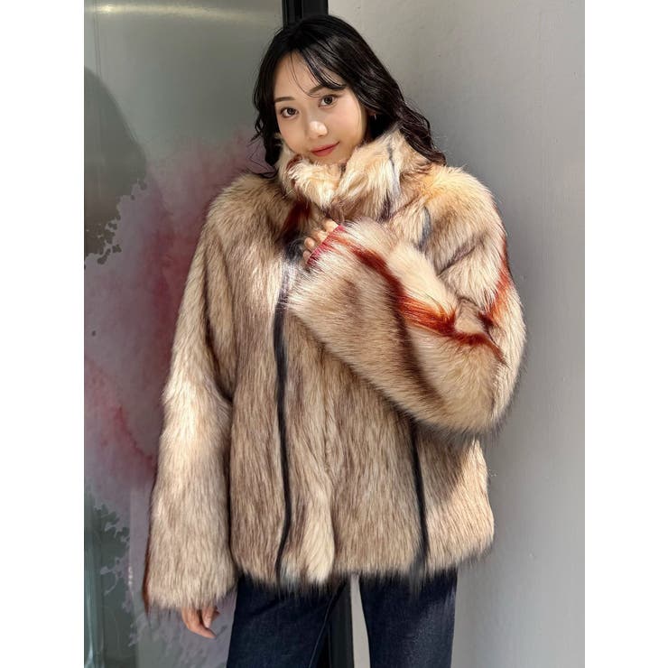 フェイクファーラインジャガードコート | MURUA | 詳細画像35 