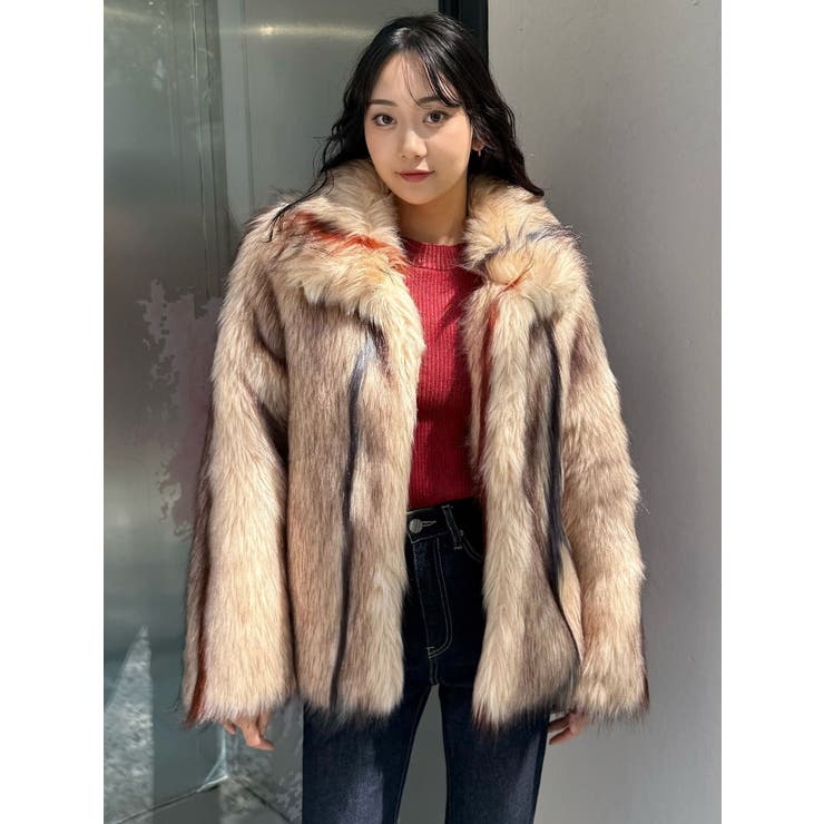 フェイクファーラインジャガードコート | MURUA | 詳細画像37 