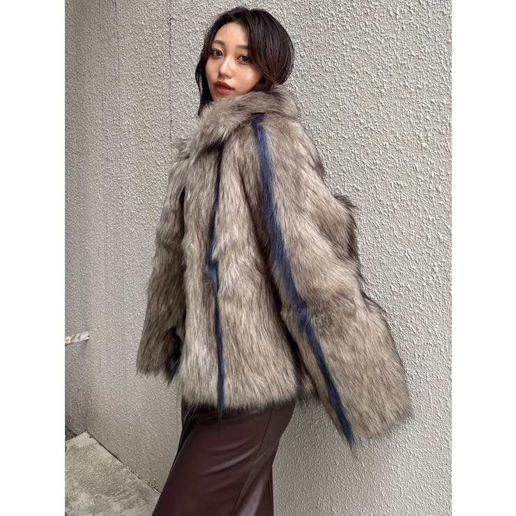 フェイクファーラインジャガードコート | MURUA | 詳細画像41 