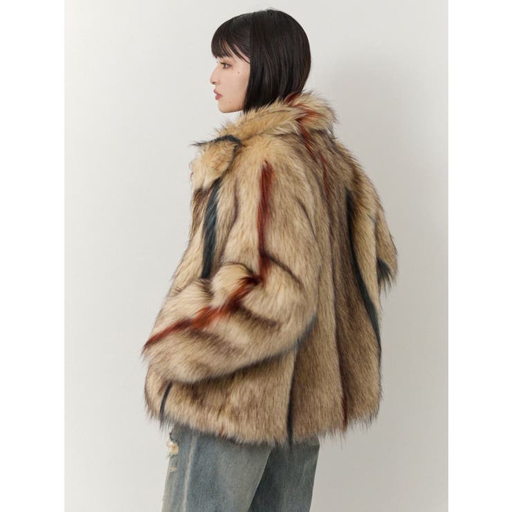 フェイクファーラインジャガードコート | MURUA | 詳細画像6 