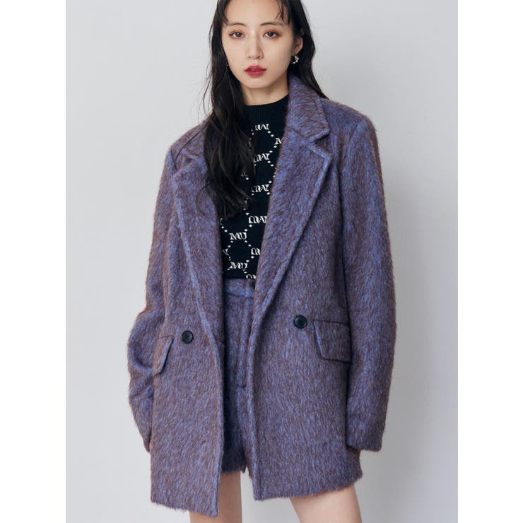 ブルー | シャギーテーラードコート【セット販売対象】 | MURUA