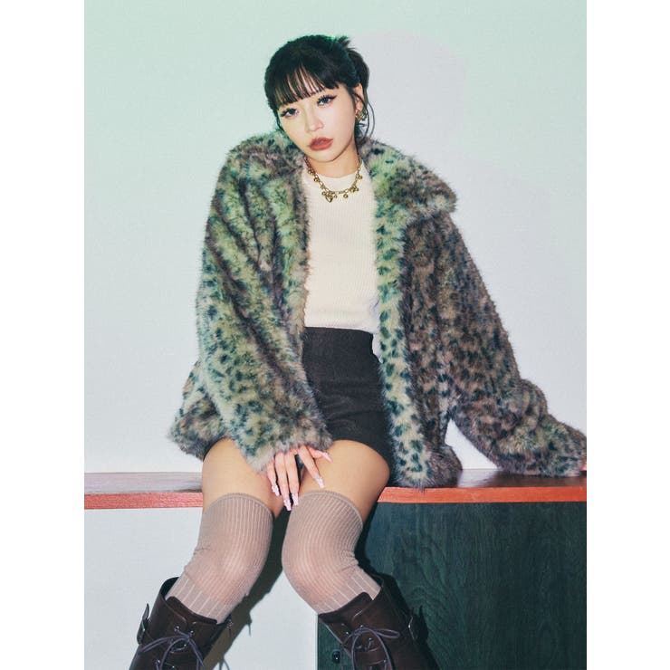 レオパードフェイクファーコート[品番：MKSW0067542]｜MURUA（ムルーア