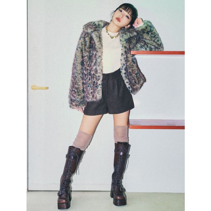 レオパードフェイクファーコート[品番：MKSW0067542]｜MURUA（ムルーア