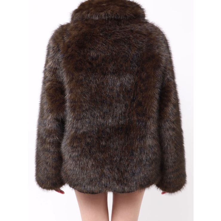 選べるセット対象】レオパードフェイクファーコート[品番：MKSW0067542