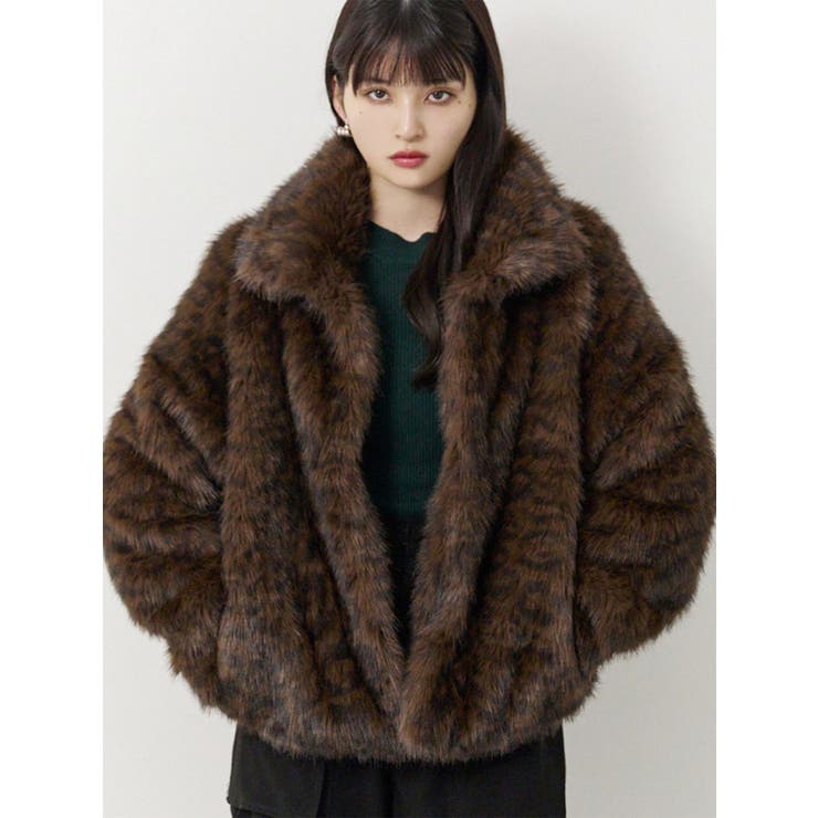 レオパードフェイクファーコート[品番：MKSW0067542]｜MURUA（ムルーア