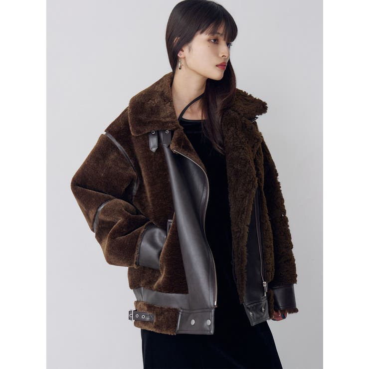 ミックスファーフェイクムートン[品番：MKSW0067097]｜MURUA（ムルーア