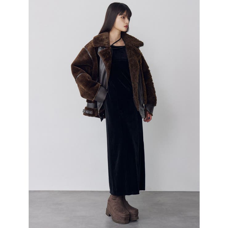 ミックスファーフェイクムートン[品番：MKSW0067097]｜MURUA（ムルーア