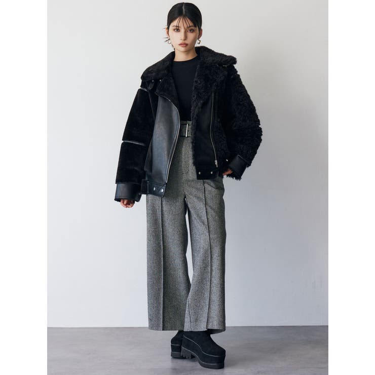 ◆未使用級◆アルマーニジーンズ　フェイクファー ムートンコート ロングコート M ミックスファーフェイクムートン[品番：MKSW0067097]｜MURUA（ムルーア