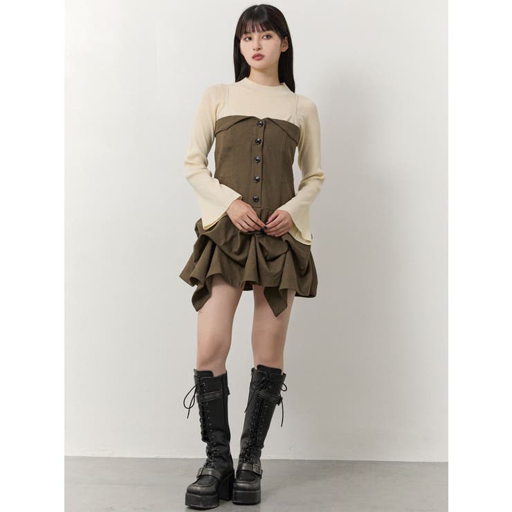 タックバルーンミニジャンスカ[品番：MKSW0067103]｜MURUA（ムルーア