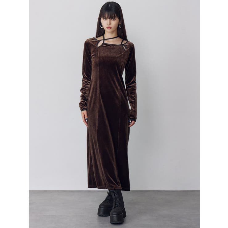 ストリングベロアワンピース | MURUA | 詳細画像3 