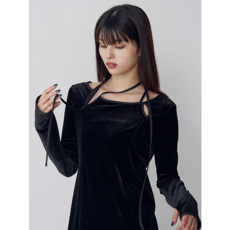 ストリングベロアワンピース | MURUA | 詳細画像8 