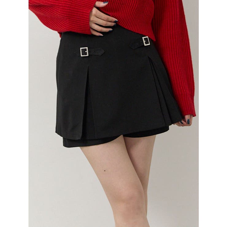 ブラック | デザインミニスカショートパンツ | MURUA